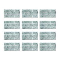 Removable Bathroom Wall Tiles Self-Adhesive PVC Tile Stickers, Waterproof Mosaic Pattern Decals for Kitchen Cover Defects Stickers Home Decor, 12pcs