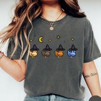 Witchy Pixel Chickens Tshirt, Stardew Valley Halloween Pixel Chicken Comfort Colors, Cute Cozy Gaming Gift, Spooky Season Fall Autumn Shirt XL black