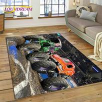 Monster Truck Monster Jam Animacinis Kilimas-Kilimėlis Miegamajam Svetainei Namų Sofos Dekoravimui, Vaikų Žaidimų Didelis Dekoras Grindų Kilimėlis 40x60cm( 15x23in ) black