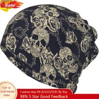 Slouchy Beanie Multifunction Chemo Skull Caps Headwear Hats Turban Unisex One Size gray