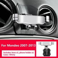 Gravity Car Phone Holder For Ford Mondeo 2007 2008 2009 2012 2013 With Special Base Bracket Not Clip Vent GPS Mounts Accessories For 2007-2013 Silver