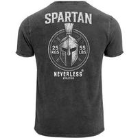 Men'S Vintage Back Print T-Shirt - Sparta Helmet Print Graphic Design Print Shirt- M black