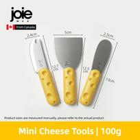 Joie Mini Cheese Slicer Butter Spreader Stainless Steel Jam Spread Tool with Fork Tip for Cheese Butter,Home Kitchen 6 Cheese Tools gray