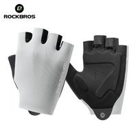 ROCKBROS Summer Cycling Half Finger Gloves High Elastic Lightweight Breathable Shock Absorption Palm Pad Men Women Cycling Glove M