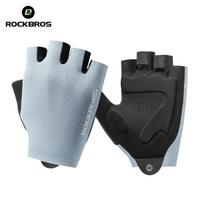 ROCKBROS Summer Cycling Half Finger Gloves High Elastic Lightweight Breathable Shock Absorption Palm Pad Men Women Cycling Glove M