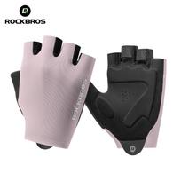 ROCKBROS Summer Cycling Half Finger Gloves High Elastic Lightweight Breathable Shock Absorption Palm Pad Men Women Cycling Glove L