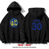Golden State Warriors 30 Curry Hoodis Unisex Gatvės stiliaus Krepšinio megztinis Paaugliams Jaunimui S black