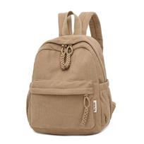 Women Corduroy Backpack Casual Daypack with Front Pocket for School Travel