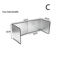Galvanized Grease Water Splash Guard With Premium Rubber Edges Heat Insulation Anti-Stain Wall Panel Kitchen Splatter Guard C