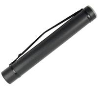 Retractable Leather Grain Art Supplies Tube for Storage and Transport black