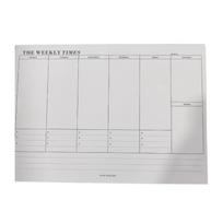 Colorful Tearable Notepad 60 Sheets Weekly Planner Notebook For Daily Schedules Task Note Tracking And Time Management white
