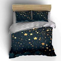 Starry Night Decoration Set  Soft Comfortable Duvet Cover Bedding Set Included 1*Duvet Cover & 2*Pillowcases, gift EU Twin 135X200cm&set