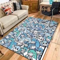 Hatsune Miku Rug Floor Mat for Living Room or Bedroom Soft and Comfortable Carpet a Gift for Birthday and Holiday.MFF0918196 100x150cm( 39x59in)