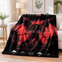 Sleep Token Flannel Throw Blanket Soft Warm Cozy For Sofa Bed Indoor Home Bedroom Use 80cmx120cm red
