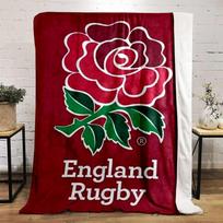 England Rugby Rose Logo Flannel Blanket for bedroom, living room, sofa, and nap sofas. 80x120cm(31*47in) red
