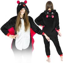 Onesie One-Piece Pajamas Warm Costume Tracksuit Onesie Bat Women' Zipper black