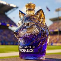 Husky Whiskey Decanter - Creative Animal Glass Wine Bottle & Liquor Carafe for Bar & Home Decor husky crown