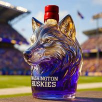 Husky Whiskey Decanter - Creative Animal Glass Wine Bottle & Liquor Carafe for Bar & Home Decor husky red cap