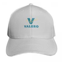 valero  Essential TShirt Baseball Cap Six Panel Structured Crown Sun Protection UPF  Breathable Mesh Back white