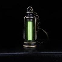 Luminous tube pendant keychain Non-tritium tube luminous pendant Stainless steel glass luminous pendant black