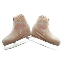 24-Color Velvet Skate Socks Figure Skating Roller Skates Kids Adult Unisex Stretchy Performance Large beige