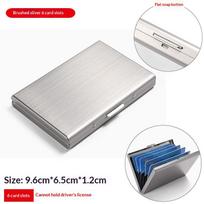 Rfid Blocking Metal Card Holder Stainless Steel Anti Theft Credit Card Case Slim Portable Card Box For Men Women Daily Carry A2 gray