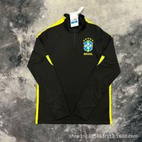 Neymar Brazil National Team Half-Zip Training Jacket Long Sleeve Football Sport Coat Men S