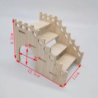 Creative Wooden Ladder Hamster Toy Golden Bear Avoidance House Platform Bathroom Staircase Furniture Ladder Landscape Supplies