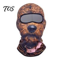 Lightweight Face Shield Animal Print Balaclava Mask, Breathable Dog Cat Tiger Cosplay Ski Dust Proof Men Women Full Cover for Halloween Party Mask One Size B gray