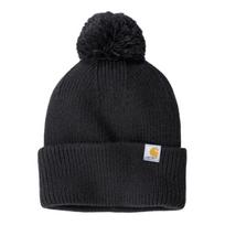 Carhartt Brand Tag Acrylic Knitted Wool Hat Women's Black 106003 N04