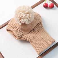 Soft Stretchy Dog Knitted Hat Warm Pet Pom-pom Hat Cozy Winter Dog Cap  Cold Weather M kava