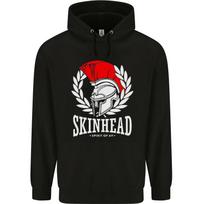 Skinhead Roman Trojan Helmet Punk Music Hoodie L white
