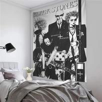 VIKAMA NANA Anime Band Tapestry Punk Rock Design Perfect for Shoujo Fan Decor Bedroom Wall Styling and Photo Backdrops 100X70CM white