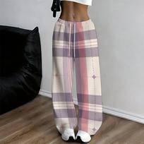 Women Plus Size Loose Straight Full Length Pants Halloween Cartoon Elephant Printed Trousers 8XL gray