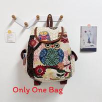 Owl Themed Canvas Backpack With Zipper Pocket For Streetwear And Everyday Outings Style 5
