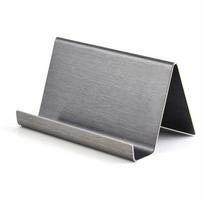 Metal Business Card Storage Name Tag Display Rack Name Card Display Stand Business Card Holder Black-Brushed