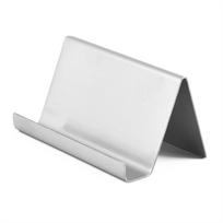 Metal Business Card Storage Name Tag Display Rack Name Card Display Stand Business Card Holder Silver-Brushed