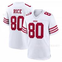 NFL 49ers Jerry Rice 80 Football Jersey Mens Red Sportswear M