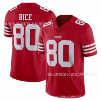 NFL 49ers Jerry Rice 80 Football Jersey Mens Red Sportswear L
