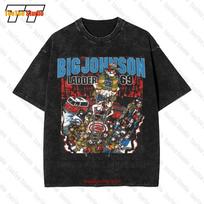 Big Johnson Bj Firefighter Ladder 69 Ready Whenever Vintage Oversized T-Shirt ZZQS L gray