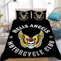 H-Hells logo A-Angels Duvet Cover Pillowcase Bedding Set Boy Girl Bedroom Decoration 2/3piece set Single/Double/Queen Large Size 150x200cm (3pcs)