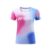 Unisex Badminton Shirt Short Sleeve Quick Dry Sport T-Shirt Breathable Training Competition Top Men Women Large