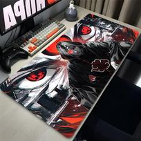 Mouse Pad Gamer Larger XXL Uchiha Itachi Madara N-Naruto Uzumaki Computer Keyboard Desk Mat Pc Gaming Accessories Black Mousepad 700x300x2mm