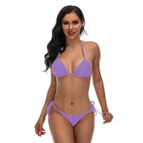 Women S Sexy Split Bikini Swimsuit Tie Halter Triangle Design L