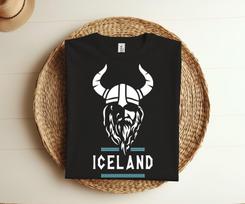 Iceland Viking T-Shirt, Perfect Gift TShirt Reykjavík Vikings Iceland Lover, Clothing Souvenir for Visit Iceland, Icelandic Vacation Shirt 140