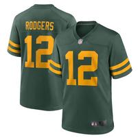 Mens Green Bay Packers 12 Rodgers Football Jersey Sports Training Running Shirt XXXL
