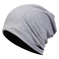 Trend Head Cap Winter Warmth Solid Color Pullover Cap Men's and Women's Outdoor Street Hats Windproof and Cold-proof Hat Cold Cap Thermal Hats gray