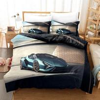 Sports Car Racing Bedding Set Single Twin Full Queen King Size SUV Truck Bed Set Aldult Kid Bedroom Duvetcover Sets Men Boy Gif 140X210CM