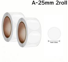 500Pcs/Roll Round Transparent Sealing Stickers 25/38mm Self-adhesive Labels Envelope TabSealer Retail Package Clear Seal Labels white
