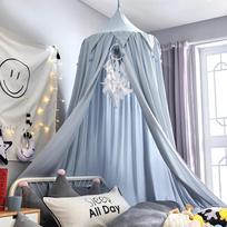 Bed Canopy for Kids Mosquito Net for Girls Bedroom Decor Round Dome Hanging Castle Play Tent Children Reading Nook Decor 65x250cm